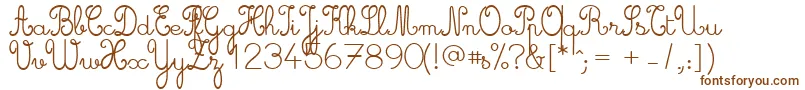 Cursive ffy Font – Brown Fonts on White Background