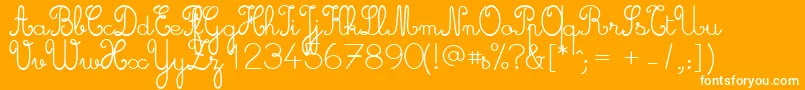 fuente Cursive ffy – Fuentes Blancas Sobre Fondo Naranja