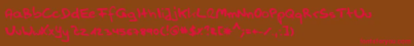 Handwerk Font – Red Fonts on Brown Background
