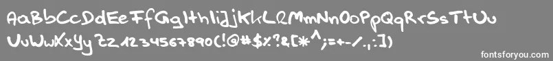 Handwerk Font – White Fonts on Gray Background