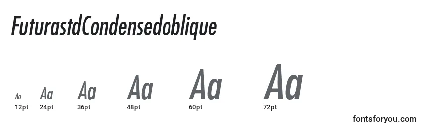 FuturastdCondensedoblique Font Sizes