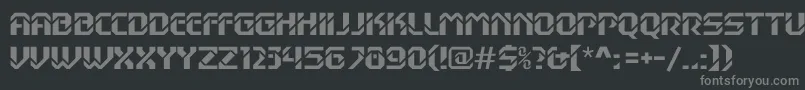 フォントDexterc – 黒い背景に灰色の文字