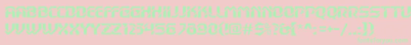 Dexterc Font – Green Fonts on Pink Background