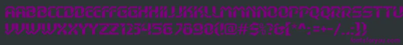 Шрифт Dexterc – фиолетовые шрифты на чёрном фоне