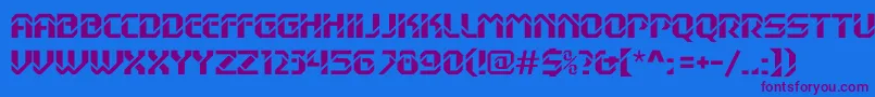 Dexterc Font – Purple Fonts on Blue Background