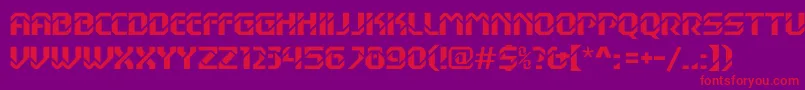 Dexterc Font – Red Fonts on Purple Background