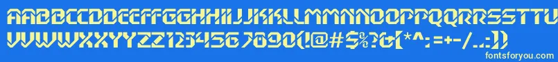 Dexterc Font – Yellow Fonts on Blue Background