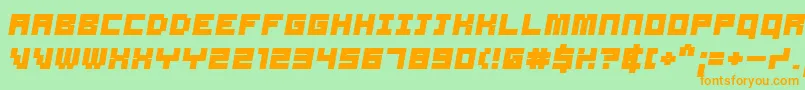 Samson ffy Font – Orange Fonts on Green Background