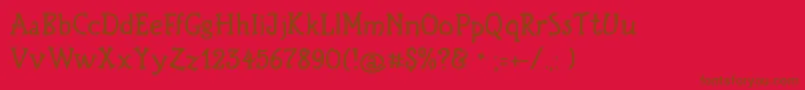 Birthdaygreetz Font – Brown Fonts on Red Background