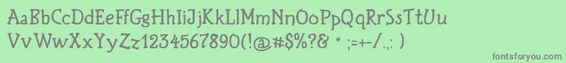 Birthdaygreetz Font – Gray Fonts on Green Background