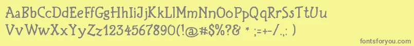 More about Birthdaygreetz Font Birthdaygreetz Font – Gray Fonts on Yellow Background