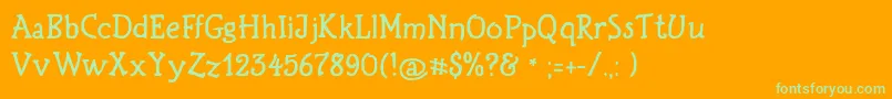 Birthdaygreetz Font – Green Fonts on Orange Background