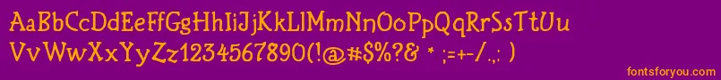 fuente Birthdaygreetz – Fuentes Naranjas Sobre Fondo Morado
