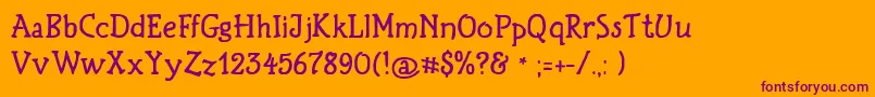 Birthdaygreetz Font – Purple Fonts on Orange Background