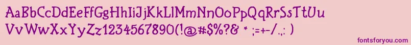 Birthdaygreetz Font – Purple Fonts on Pink Background