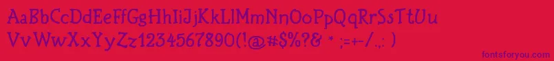 Birthdaygreetz Font – Purple Fonts on Red Background