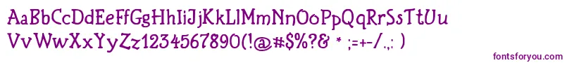Birthdaygreetz Font – Purple Fonts on White Background