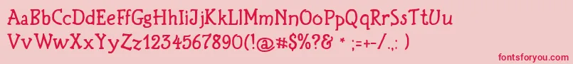 Birthdaygreetz Font – Red Fonts on Pink Background