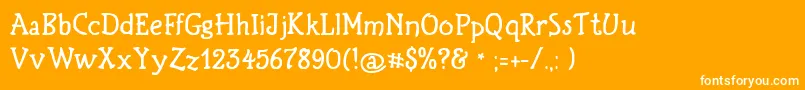 Birthdaygreetz Font – White Fonts on Orange Background