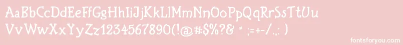 Birthdaygreetz Font – White Fonts on Pink Background