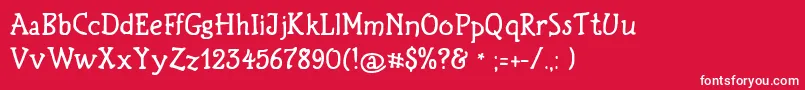 フォントBirthdaygreetz – 赤い背景に白い文字