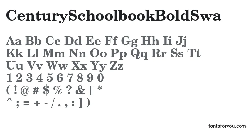 Шрифт CenturySchoolbookBoldSwa – алфавит, цифры, специальные символы