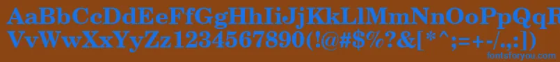 CenturySchoolbookBoldSwa Font – Blue Fonts on Brown Background