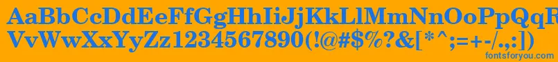 CenturySchoolbookBoldSwa Font – Blue Fonts on Orange Background