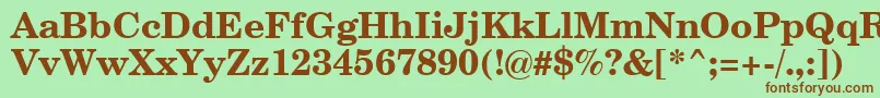 CenturySchoolbookBoldSwa Font – Brown Fonts on Green Background