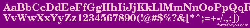 CenturySchoolbookBoldSwa Font – Pink Fonts on Purple Background