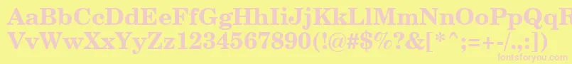 CenturySchoolbookBoldSwa Font – Pink Fonts on Yellow Background