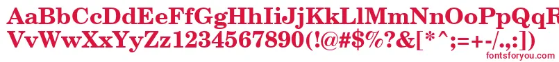 CenturySchoolbookBoldSwa Font – Red Fonts on White Background