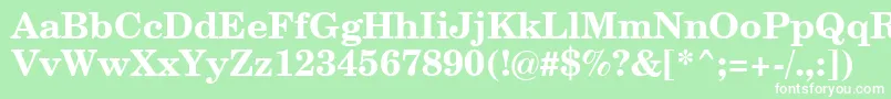 CenturySchoolbookBoldSwa Font – White Fonts on Green Background