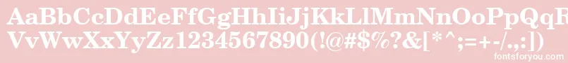 CenturySchoolbookBoldSwa Font – White Fonts on Pink Background