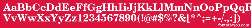 CenturySchoolbookBoldSwa Font – White Fonts on Red Background