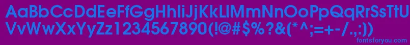 ItcAvantGardeCeGothicDemi Font – Blue Fonts on Purple Background