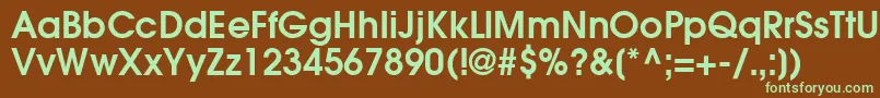 Шрифт ItcAvantGardeCeGothicDemi – зелёные шрифты на коричневом фоне