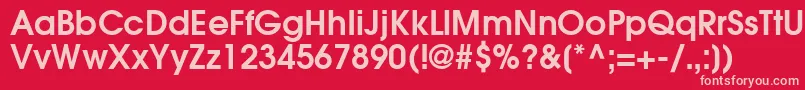 ItcAvantGardeCeGothicDemi Font – Pink Fonts on Red Background