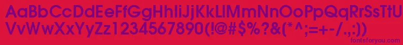 ItcAvantGardeCeGothicDemi Font – Purple Fonts on Red Background