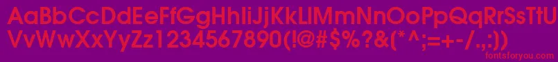 ItcAvantGardeCeGothicDemi Font – Red Fonts on Purple Background