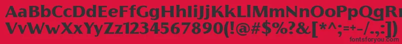 FlorentiaExtraboldTrial Font – Black Fonts on Red Background