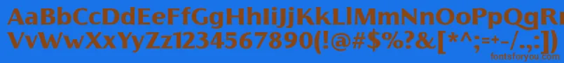 FlorentiaExtraboldTrial Font – Brown Fonts on Blue Background