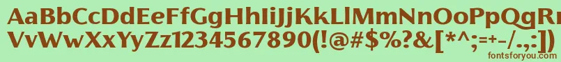 Шрифт FlorentiaExtraboldTrial – коричневые шрифты на зелёном фоне