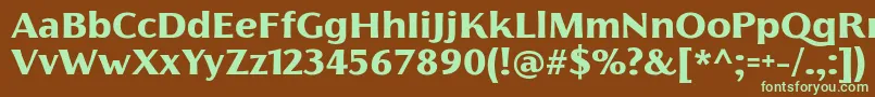 Шрифт FlorentiaExtraboldTrial – зелёные шрифты на коричневом фоне