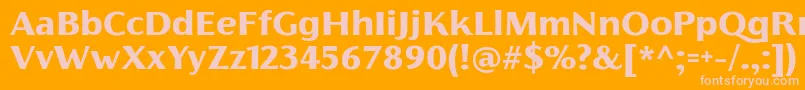 FlorentiaExtraboldTrial Font – Pink Fonts on Orange Background