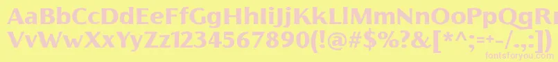 FlorentiaExtraboldTrial Font – Pink Fonts on Yellow Background