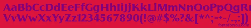 FlorentiaExtraboldTrial Font – Purple Fonts on Red Background