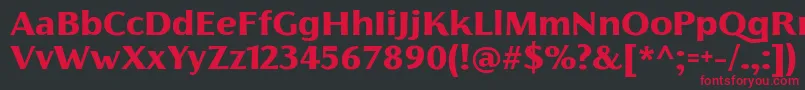 FlorentiaExtraboldTrial Font – Red Fonts on Black Background