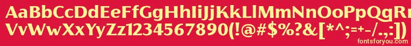 FlorentiaExtraboldTrial Font – Yellow Fonts on Red Background