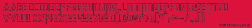 MegatronHollowCondensed Font – Black Fonts on Red Background